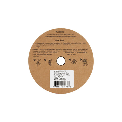 3/4" Ultra Sonic Trim | Red Running Hearts | 10 Yard Roll LaRibbons and Crafts