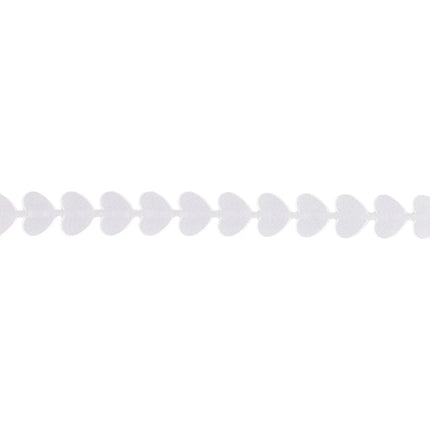 3/4" Ultra Sonic Trim | White Running Hearts | 10 Yard Roll LaRibbons and Crafts
