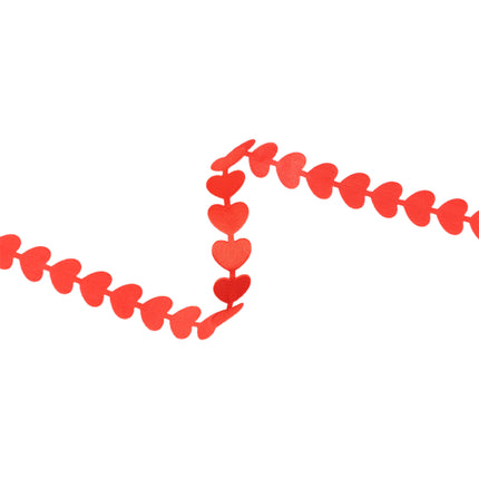  3/4" Red Running Hearts Ultra Sonic Trim – pliable for V-day party accents