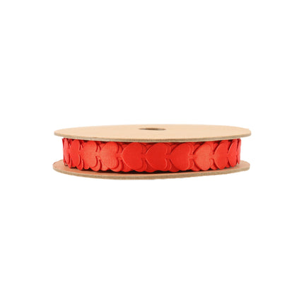 3/4" Ultra Sonic Trim | Red Running Hearts | 10 Yard Roll LaRibbons and Crafts