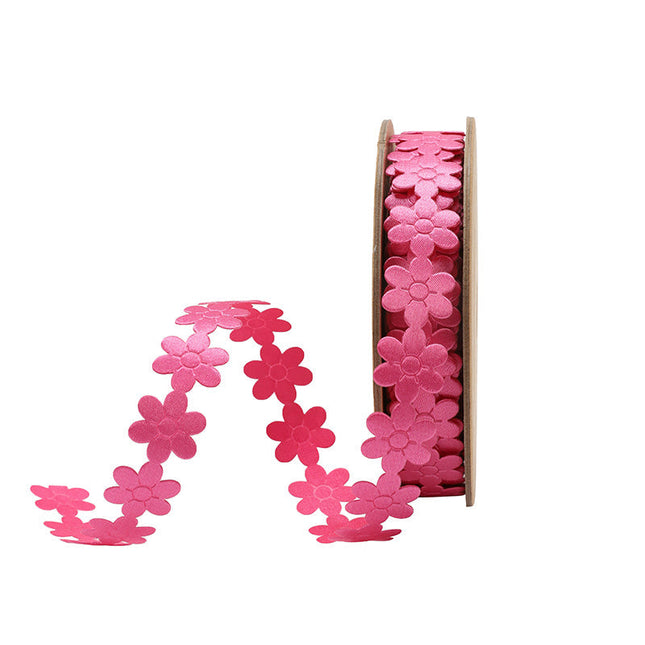 3/4" Ultra Sonic Trim | Pink Flower | 10 Yard Roll LaRibbons and Crafts