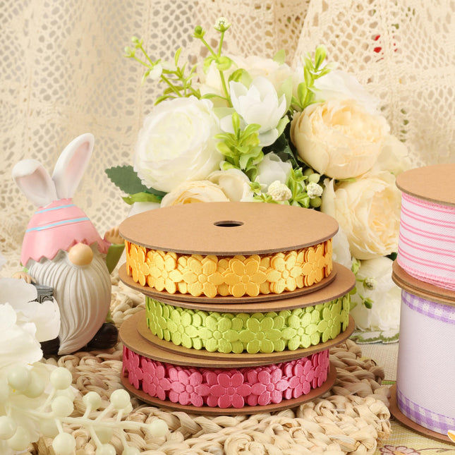 3/4" Ultra Sonic Trim | Pink Flower | 10 Yard Roll LaRibbons and Crafts