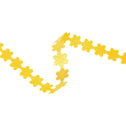 3/4" Ultra Sonic Trim | Yellow Flower | 10 Yard Roll LaRibbons and Crafts