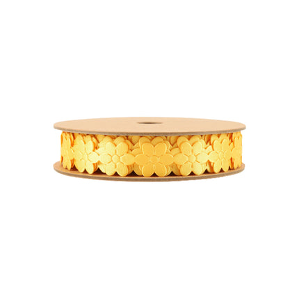 3/4" Ultra Sonic Trim | Yellow Flower | 10 Yard Roll LaRibbons and Crafts
