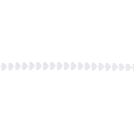 1/4" Ultra Sonic Trim | White Running Hearts | 10 Yard Roll LaRibbons and Crafts
