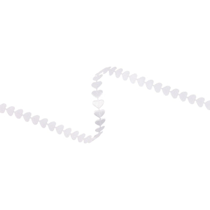 1/4" Ultra Sonic Trim | White Running Hearts | 10 Yard Roll LaRibbons and Crafts