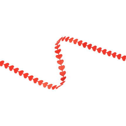 1/4" Ultra Sonic Trim | Red Running Hearts | 10 Yard Roll LaRibbons and Crafts