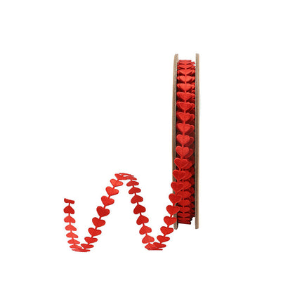 1/4" Ultra Sonic Trim | Red Running Hearts | 10 Yard Roll LaRibbons and Crafts
