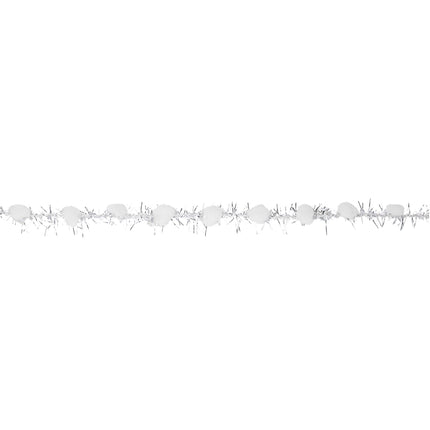 3/8" Tinsel Pom-Pom | White | 10 Yard Roll LaRibbons Wholesale