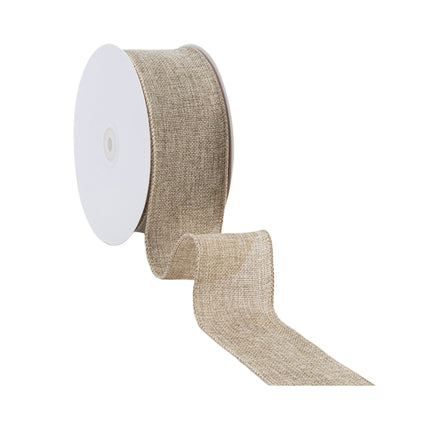 2 1/2" Wired Burlap Ribbon | 50 Yard Roll LA Ribbons Wholesale