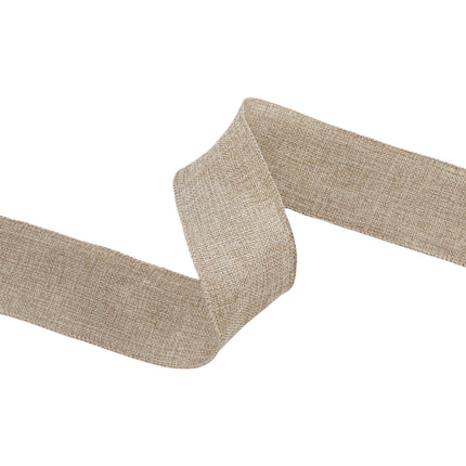 2 1/2" Wired Burlap Ribbon | 50 Yard Roll LA Ribbons Wholesale