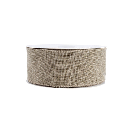 2 1/2" Wired Burlap Ribbon | 50 Yard Roll LA Ribbons Wholesale