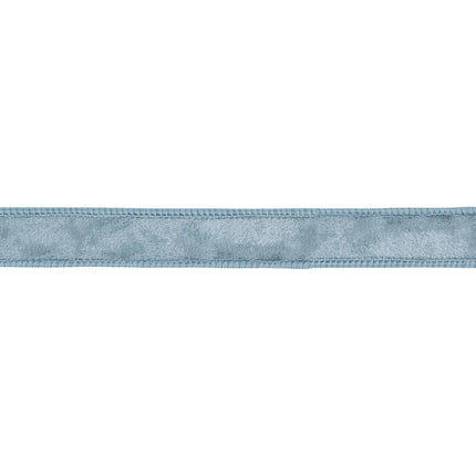 Classic French blue velvet wired ribbon, 1-inch size, blending timeless charm with modern crafting needs.