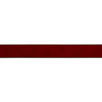1" two-tone red-green velvet ribbon, double-sided design, ideal for gift accents and holiday arrangements.