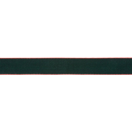 1" two-tone green-red velvet ribbon, double-sided design, ideal for gift accents and holiday arrangements.