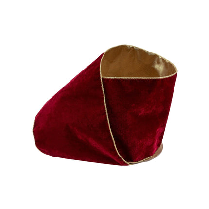 6" Wired Deluxe Reversible Velvet Ribbon | Scarlet | 10 Yard Ribbon LA Ribbons Wholesale