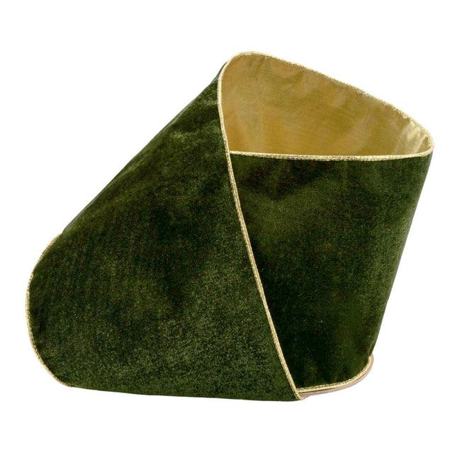 6" Wired Deluxe Reversible Velvet Ribbon | Forest Green | 10 Yard Ribbon LA Ribbons Wholesale