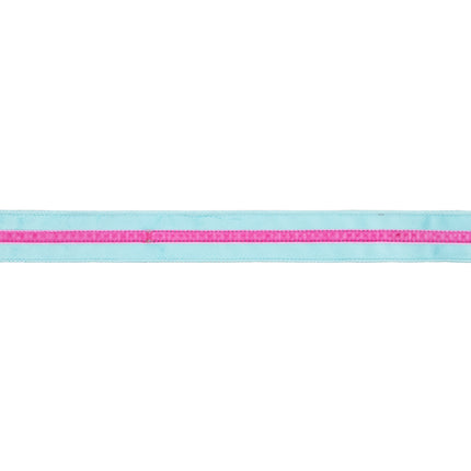 Flat aqua & pink velvet ribbon for vibrant spring decorating.