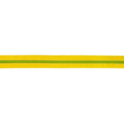 1 1/2" Wired Velvet Ribbon w/ Trim | Yellow w/ Green Trim | 10 Yard Roll LaRibbons and Crafts