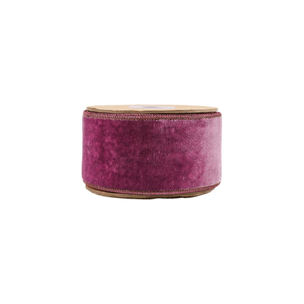 4" Wired Premium Velvet Ribbon | Purple w/ Purple Metallic Dupioni Backing | 5 Yard Roll LaRibbons and Crafts