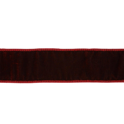 2 1/2" Wired Premium Velvet Ribbon w/ Tissue Back | Burgundy| 10 Yard Roll LaRibbons and Crafts