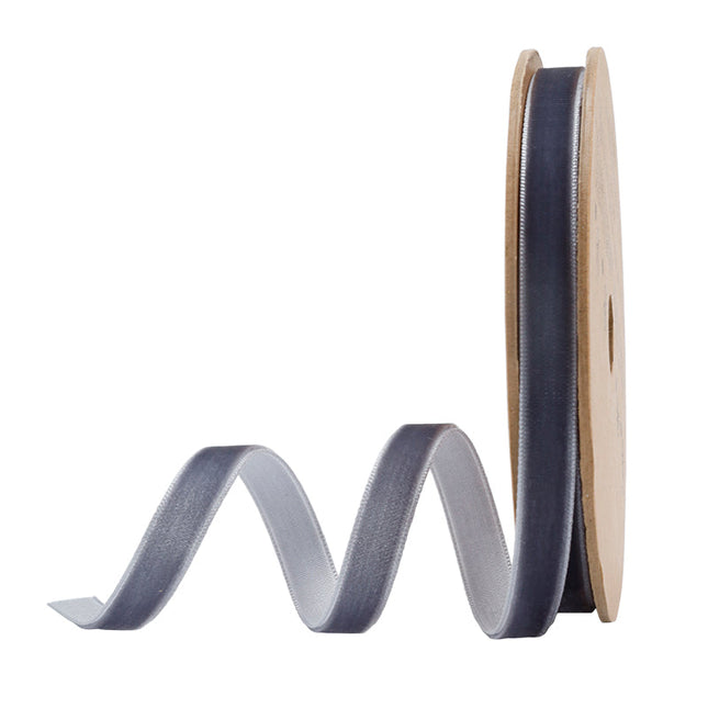 3/8" Velvet Ribbon | Smoke | 10 Yard Roll LaRibbons and Crafts