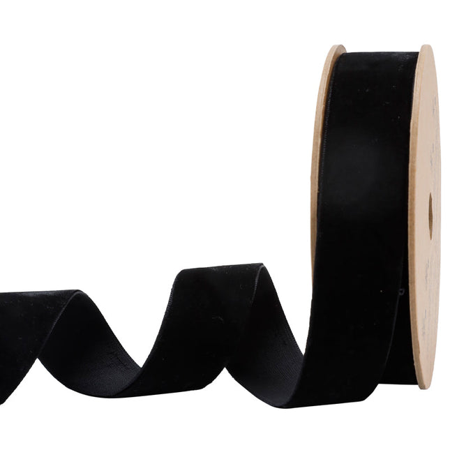 1" Velvet Ribbon | Raven | 10 Yard Roll LaRibbons and Crafts