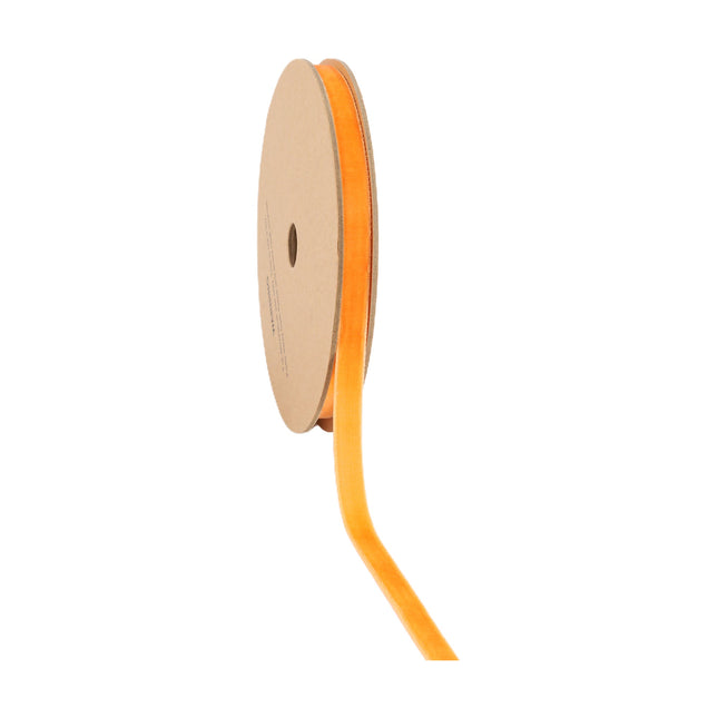 3/8" Velvet Ribbon | Orange | 10 Yard Roll LaRibbons and Crafts