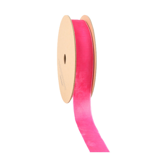 1" Velvet Ribbon | Shocking Pink | 10 Yard Roll LaRibbons and Crafts