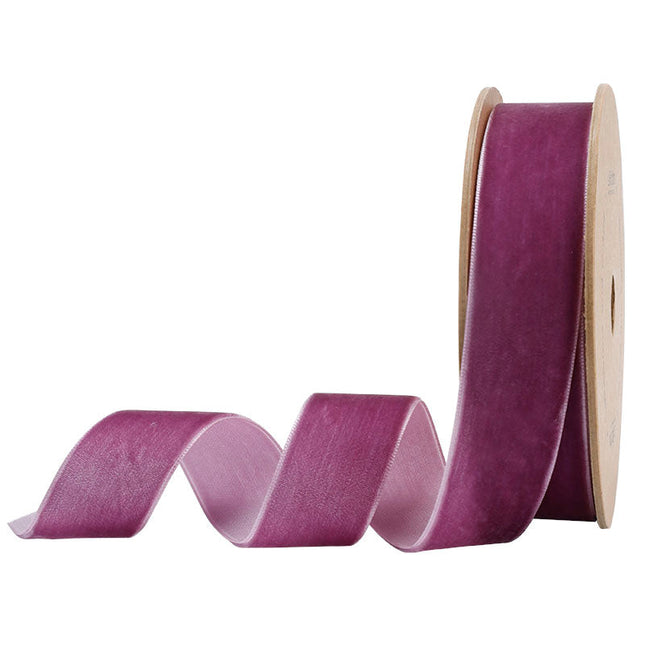 1" Velvet Ribbon | Plum | 10 Yard Roll LaRibbons and Crafts