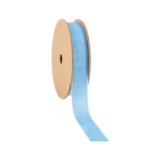 1" Velvet Ribbon | French Blue | 10 Yard Roll