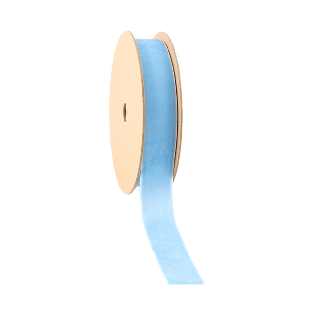 1" Velvet Ribbon | French Blue | 10 Yard Roll - LaRibbons and Crafts