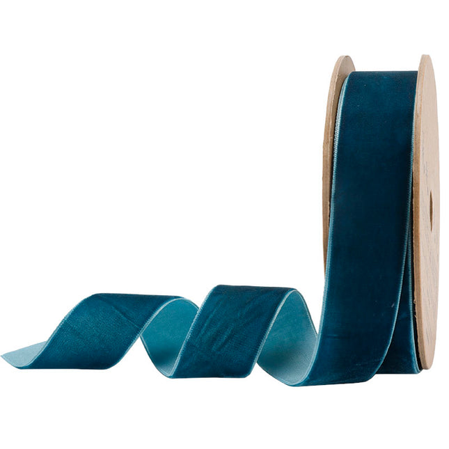 1" Velvet Ribbon | Peacock | 10 Yard Roll LaRibbons and Crafts