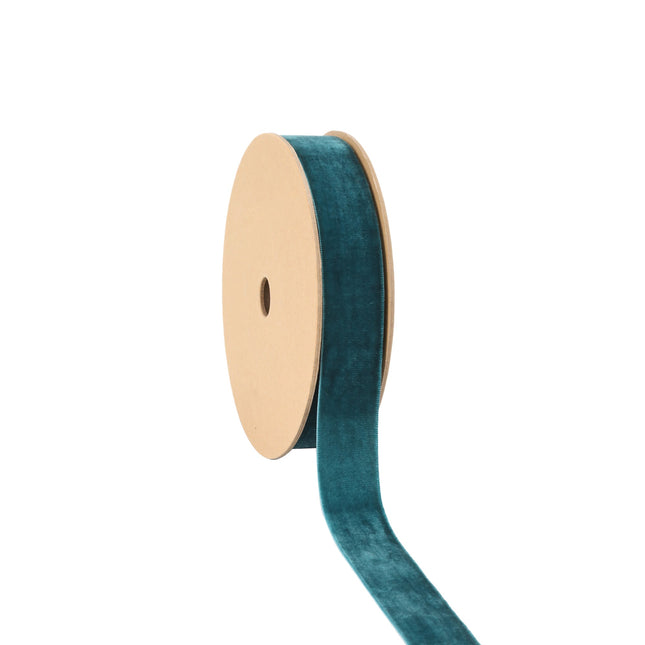 1" Velvet Ribbon | Peacock | 10 Yard Roll LaRibbons and Crafts