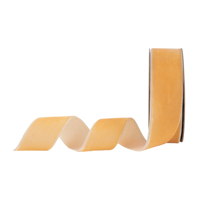 1" Velvet Ribbon | Gold | 10 Yard Roll LaRibbons Wholesale