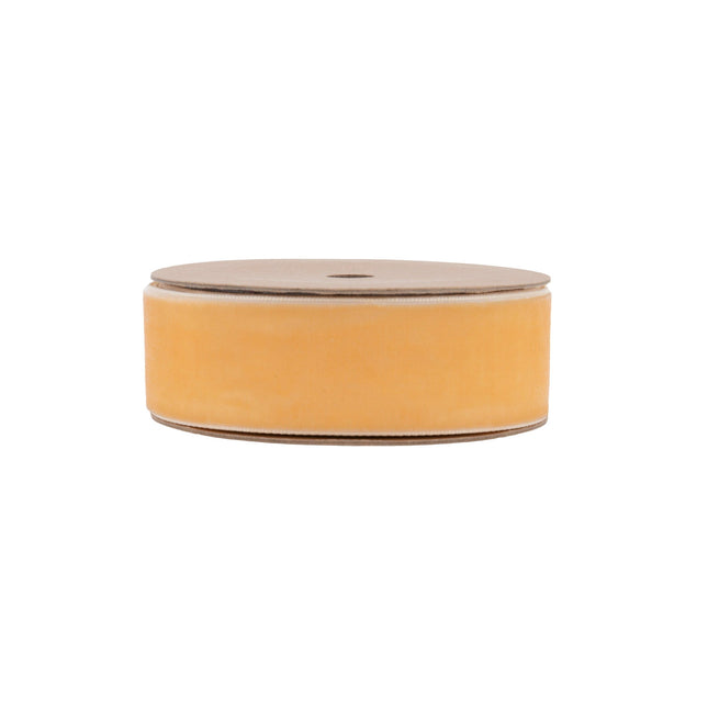 1" Velvet Ribbon | Gold | 10 Yard Roll LaRibbons Wholesale