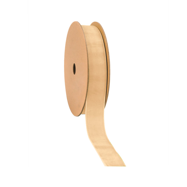 1" Velvet Ribbon | Gold | 10 Yard Roll LaRibbons Wholesale