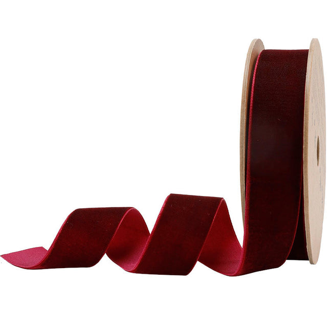 1" Velvet Ribbon | Bordeaux | 10 Yard Roll LaRibbons and Crafts