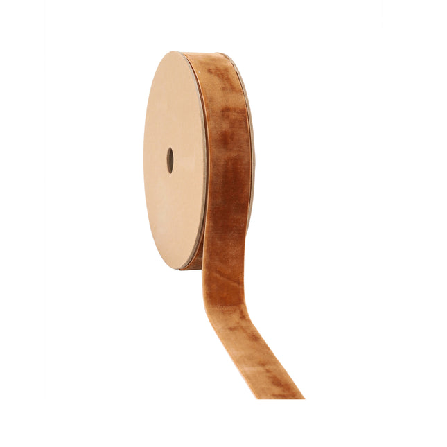 1" Velvet Ribbon | Cognac | 10 Yard Roll LaRibbons and Crafts
