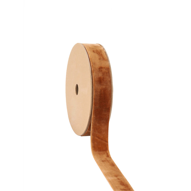 1" Velvet Ribbon | Cognac | 10 Yard Roll LaRibbons and Crafts