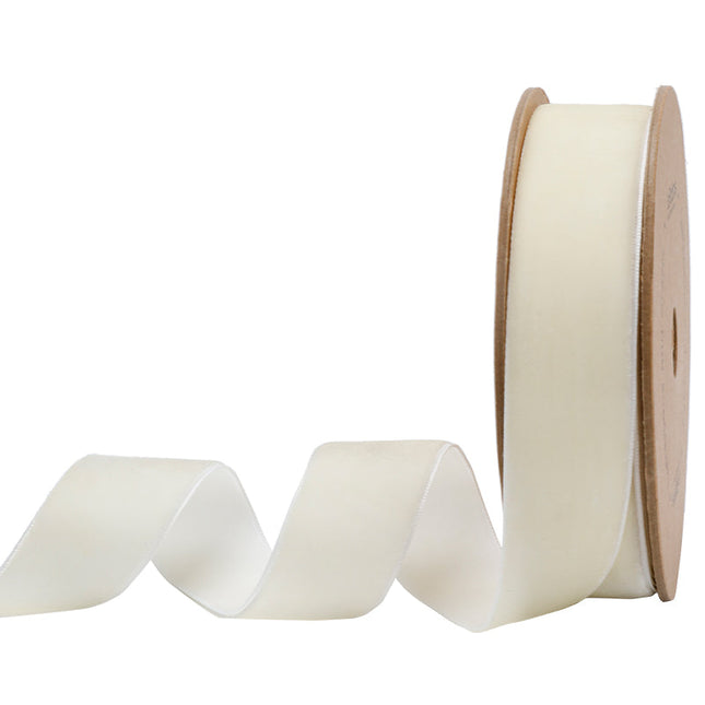1" Velvet Ribbon | Parchment | 10 Yard Roll LaRibbons and Crafts