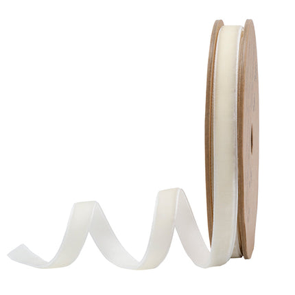 3/8" Velvet Ribbon | Parchment | 10 Yard Roll LaRibbons and Crafts