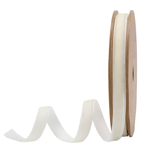 3/8" Velvet Ribbon | Parchment | 10 Yard Roll LaRibbons and Crafts