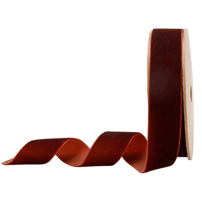 1" Velvet Ribbon | Gingerbread | 10 Yard Roll LaRibbons and Crafts