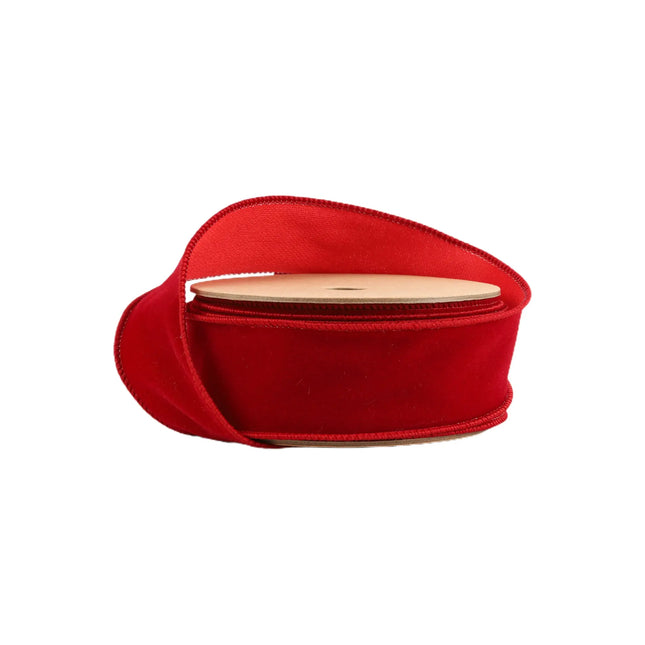 1 1/2" Wired Velvet Ribbon | Magenta | 10 Yard Roll LaRibbons and Crafts