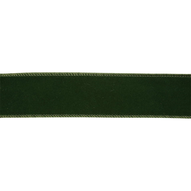 1 1/2" Wired Velvet | Spruce | 10 Yard Roll LaRibbons and Crafts