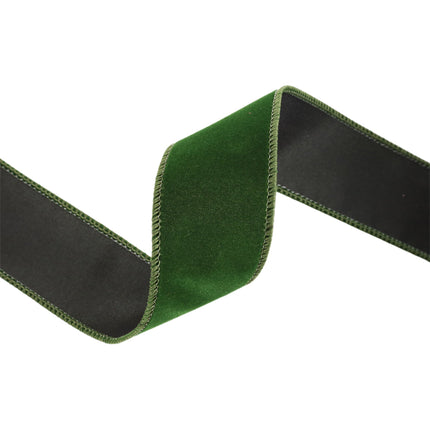1 1/2" Wired Velvet | Spruce | 10 Yard Roll LaRibbons and Crafts