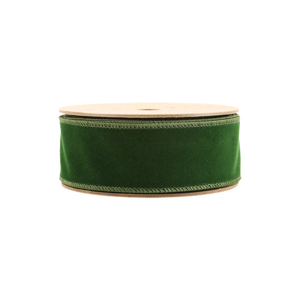 1 1/2" Wired Velvet | Spruce | 10 Yard Roll LaRibbons and Crafts