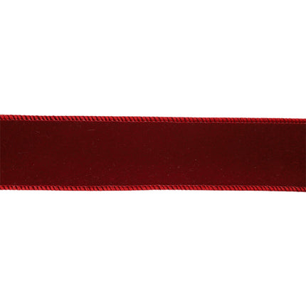 1 1/2" Wired Velvet Ribbon | Bordeaux | 10 Yard Roll LaRibbons and Crafts