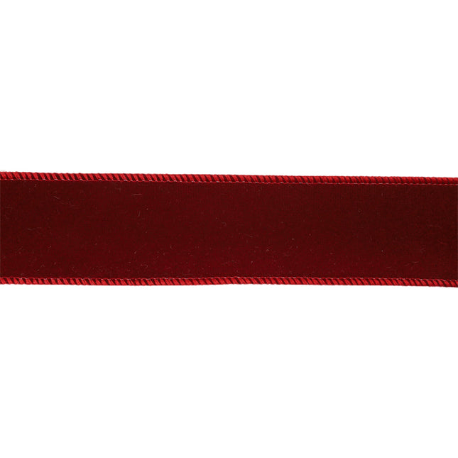 1 1/2" Wired Velvet Ribbon | Bordeaux | 10 Yard Roll LaRibbons and Crafts